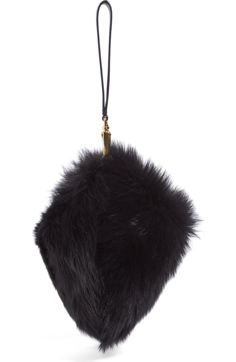 Simone Rocha Genuine Shearling Puff Clutch, Alternate, color,