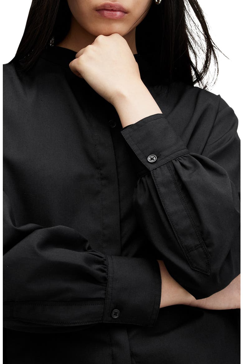 Percy Oversize Button-Up Shirt, Alternate, color, BLACK