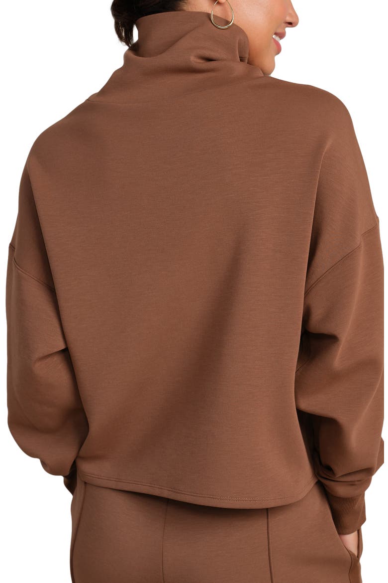 DreamGlow Mock Neck Top, Alternate, color, CHESTNUT BROWN