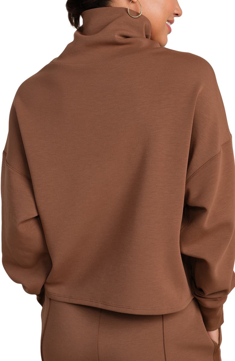 Rhone DreamGlow Mock Neck Top, Alternate, color, Chestnut Brown