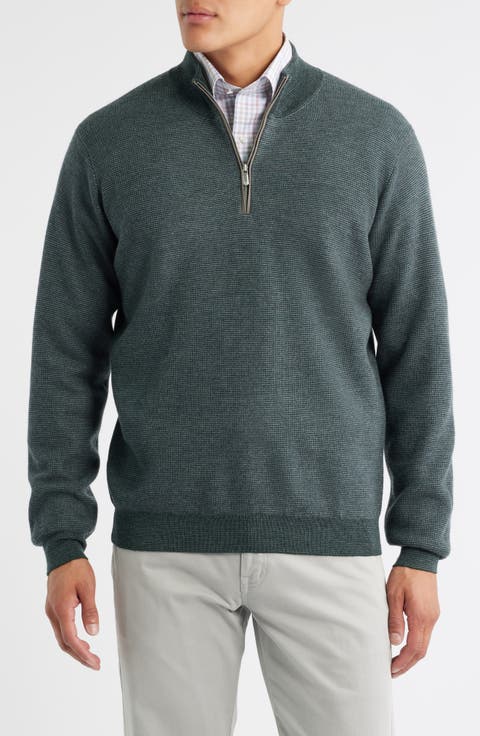 West Merino Wool Quarter Zip Sweater