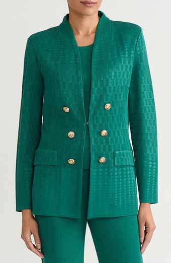 Tonal Multistitch Knit Jacket