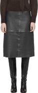 AllSaints Olivia Leather Midi Skirt