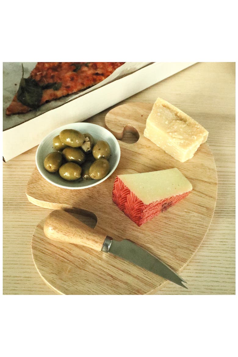 Mushroom Cutting Board & Knife Set, Alternate, color, BROWN