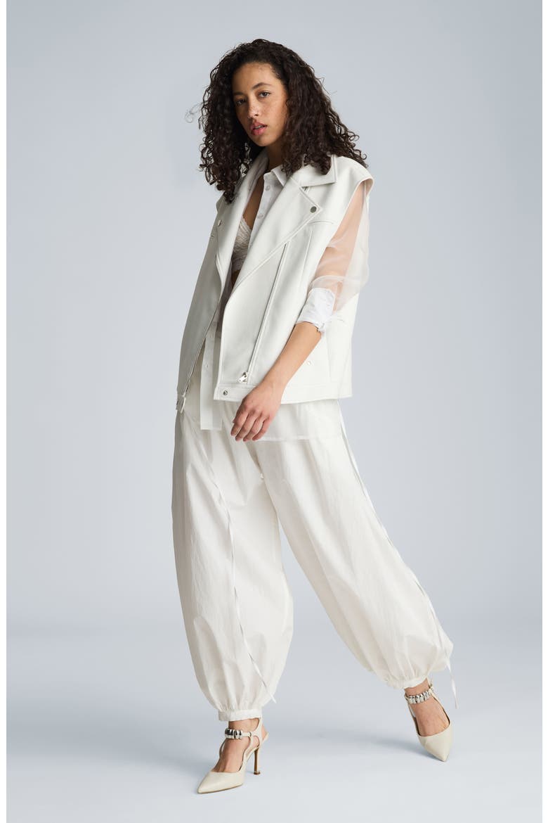 Pull-On Balloon Pants, Alternate, color, PURE WHITE