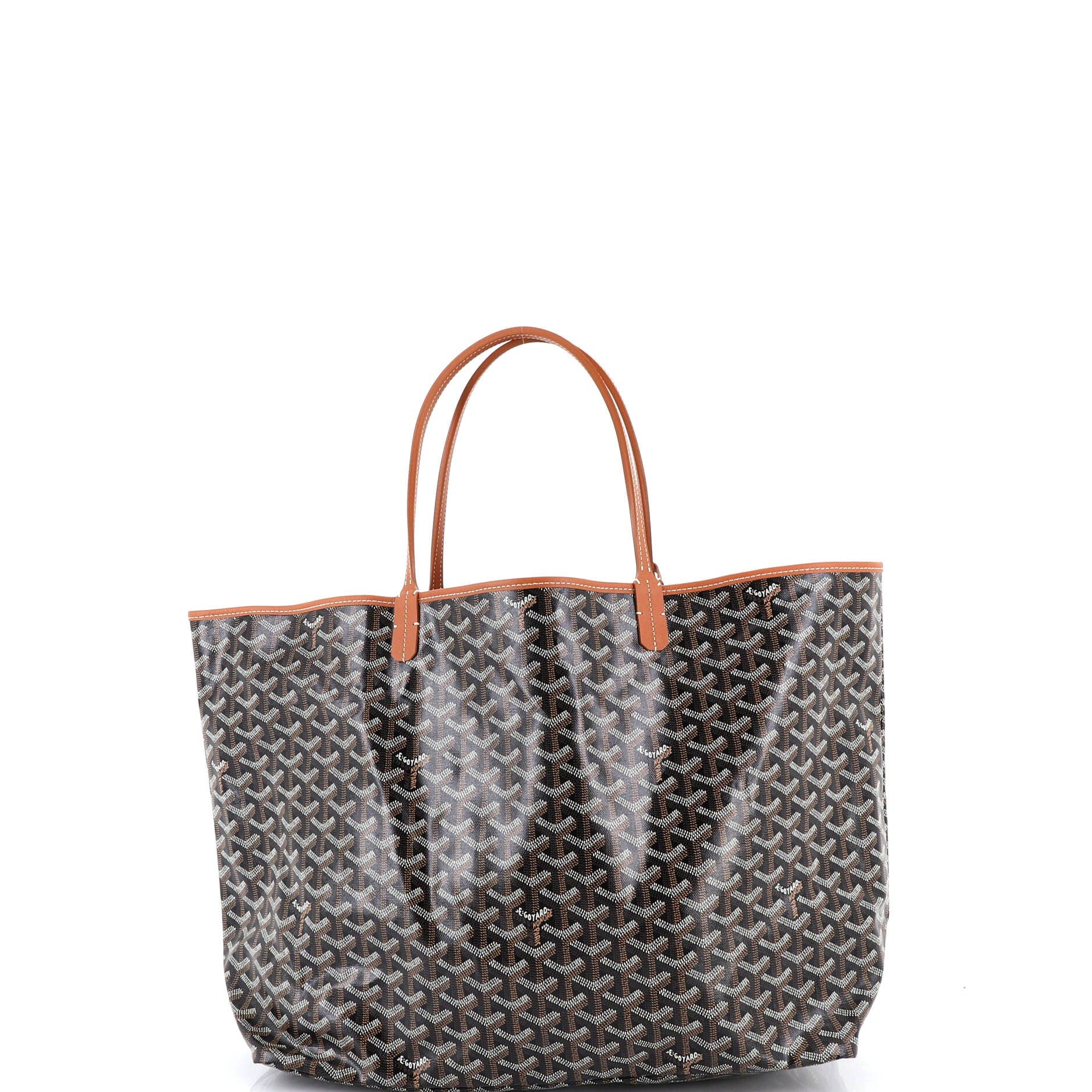 Pre-Owned Goyard Saint Louis Tote Coated Canvas GM, Alternate, color, Brown