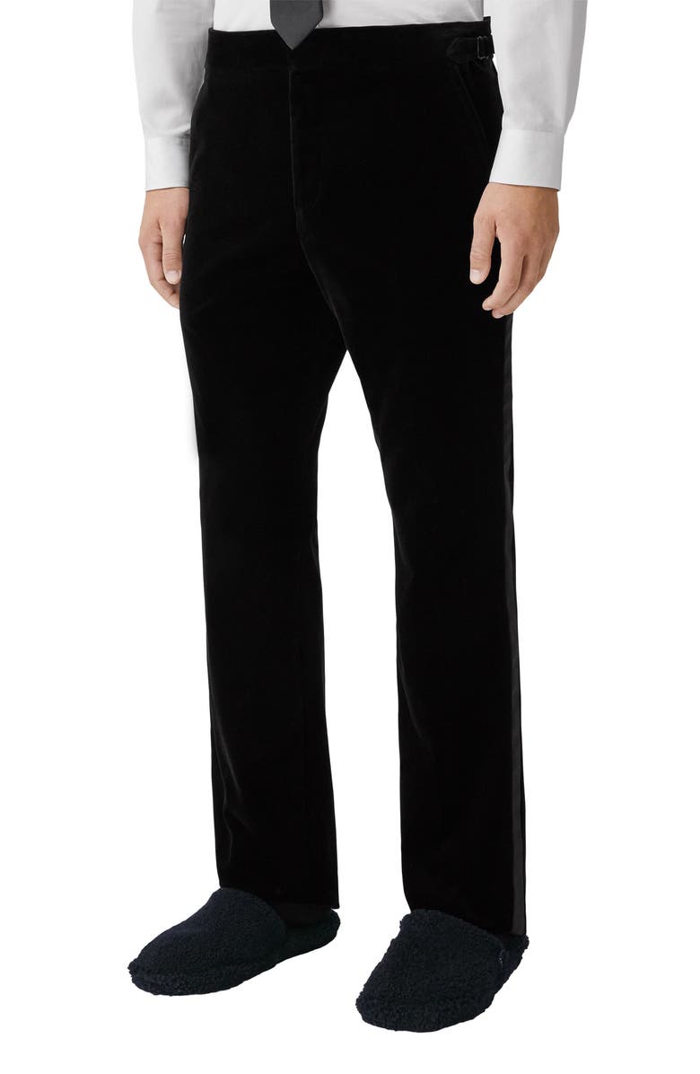 Burberry Velvet Tuxedo Trousers, Alternate, color,