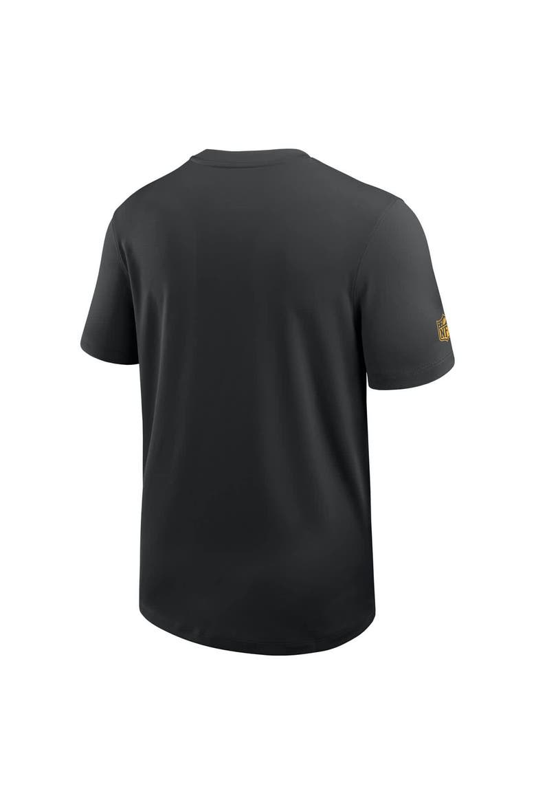 Men's Nike Black Pittsburgh Steelers Sideline UV Performance Coach Shirt, Alternate, color, Black