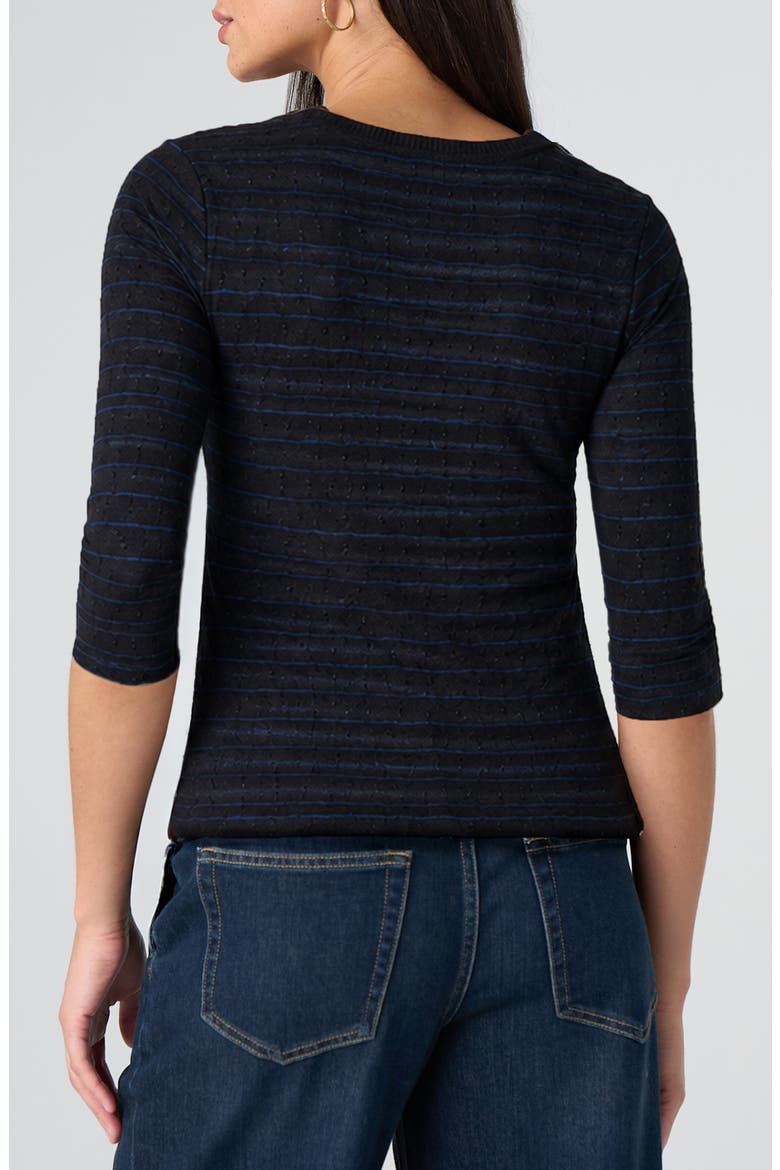 Rib Trim Top, Alternate, color, BLK/ COBLT STRPE