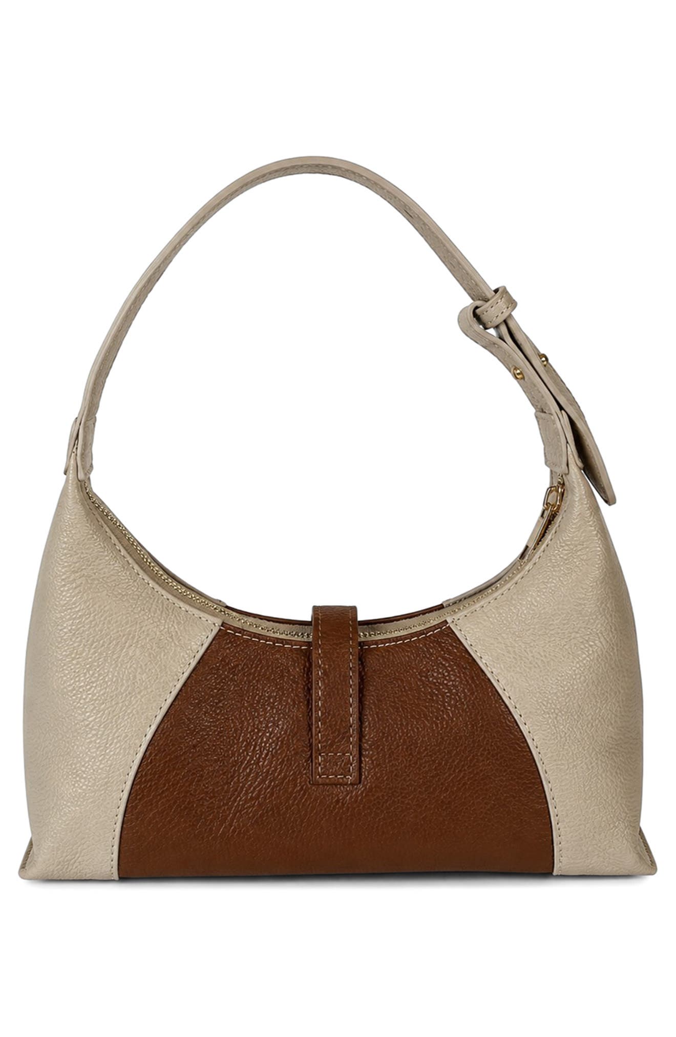 Lucia Leather Shoulder Bag, Alternate, color, SADDLE/ TAUPE