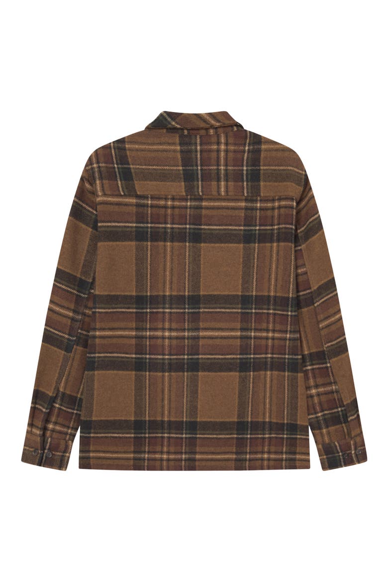 Kaleb Check Wool Blend Overshirt, Alternate, color, MONKS ROBE