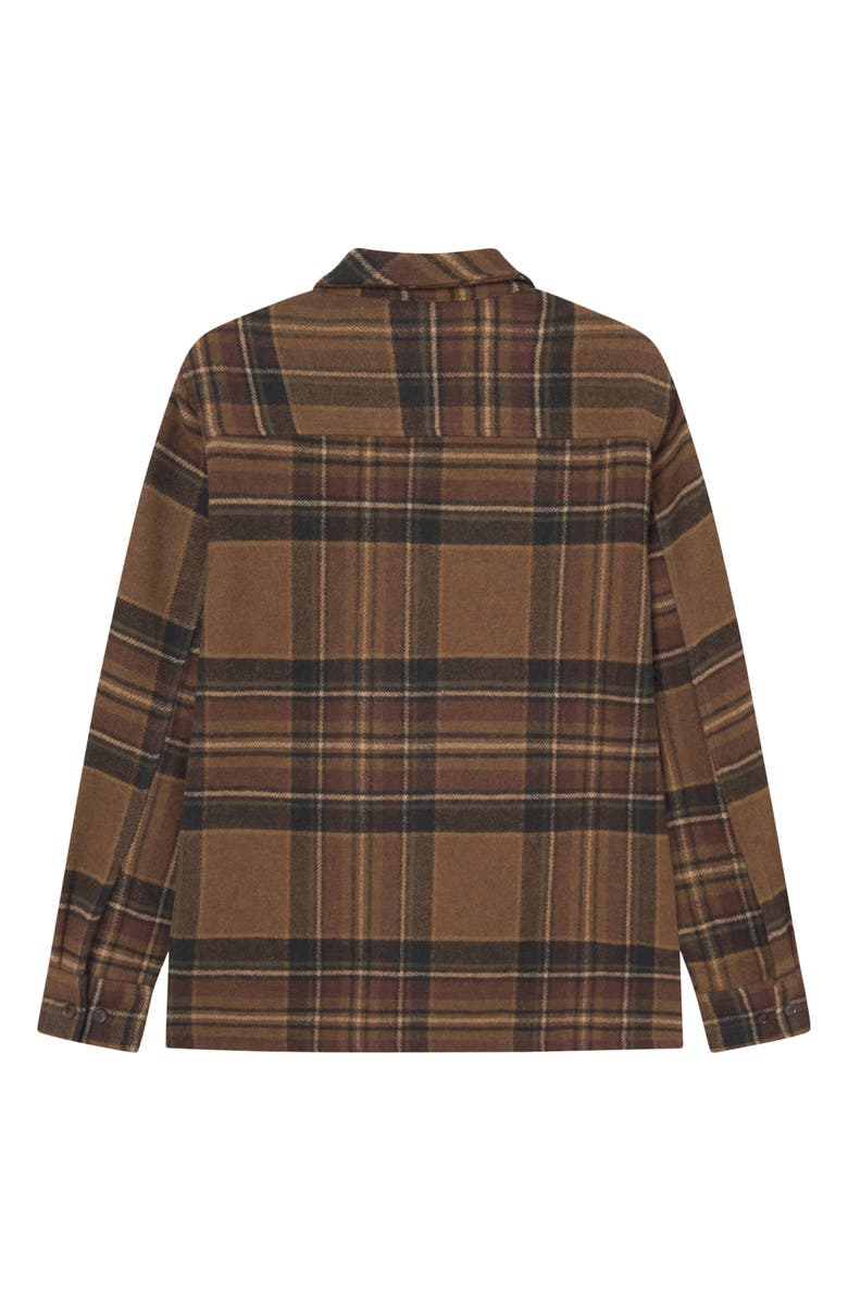Les Deux Kaleb Check Wool Blend Overshirt, Alternate, color, Monks Robe