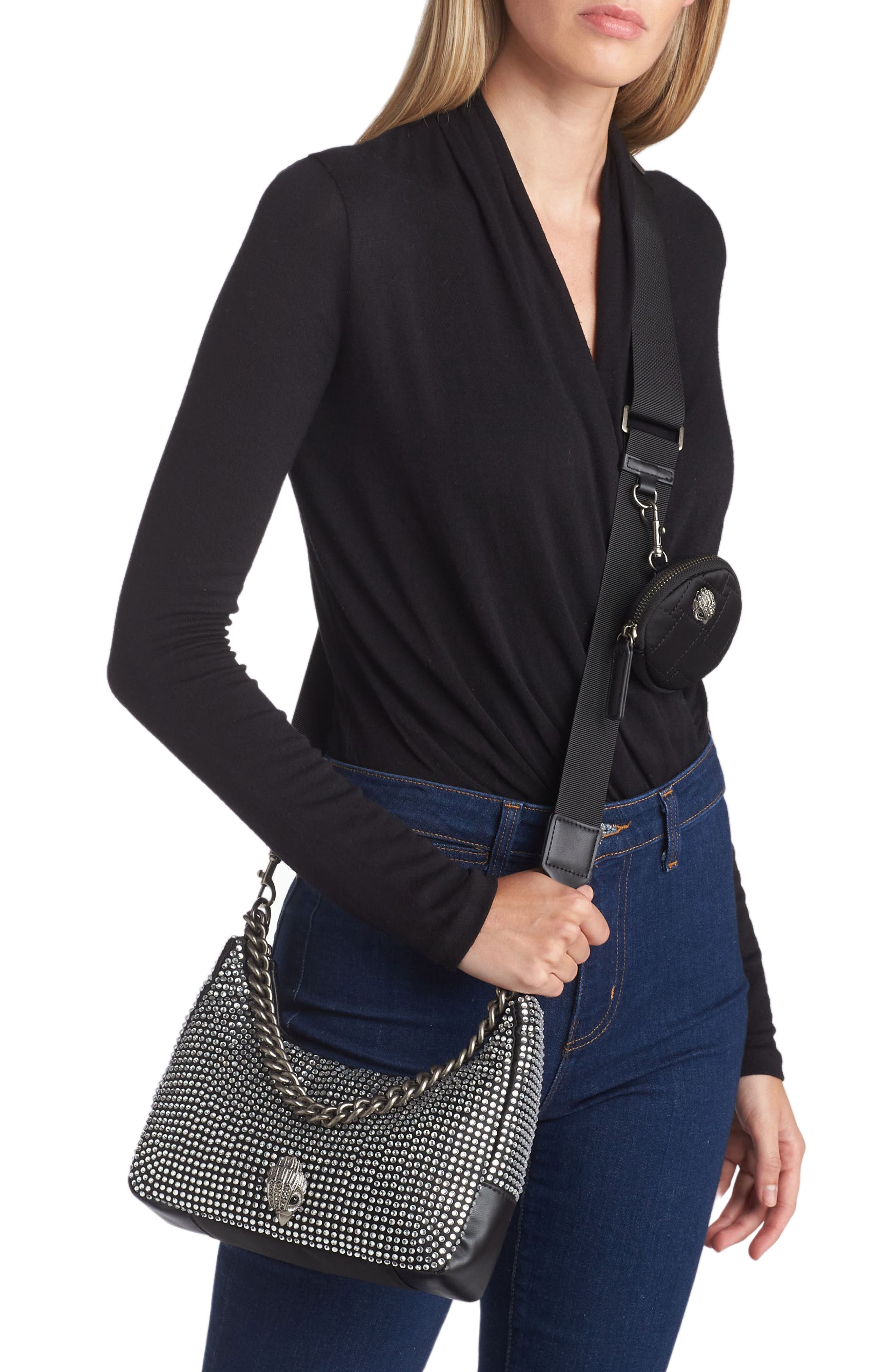 Kurt Geiger London Rhinestone Crossbody Bag, Alternate, color, 