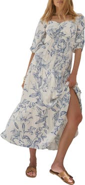 MINT VELVET Floral Print Dropped Waist Maxi Dress