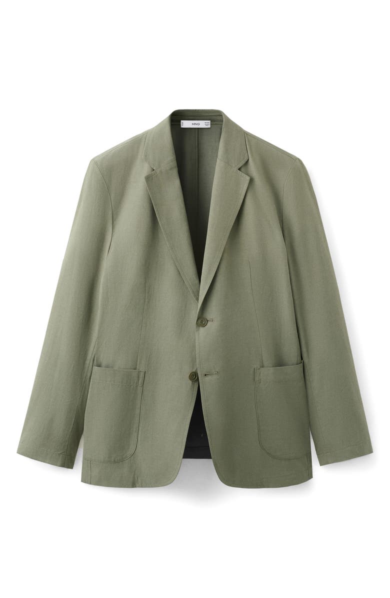 MANGO Slim Fit Blazer, Alternate, color, Green