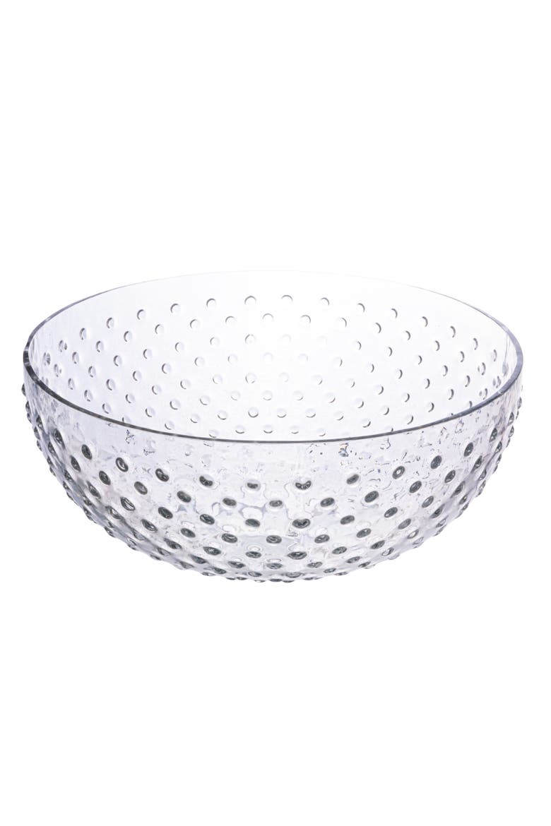 Round Glass Hobnail Serving Bowl, Main, color, Clear