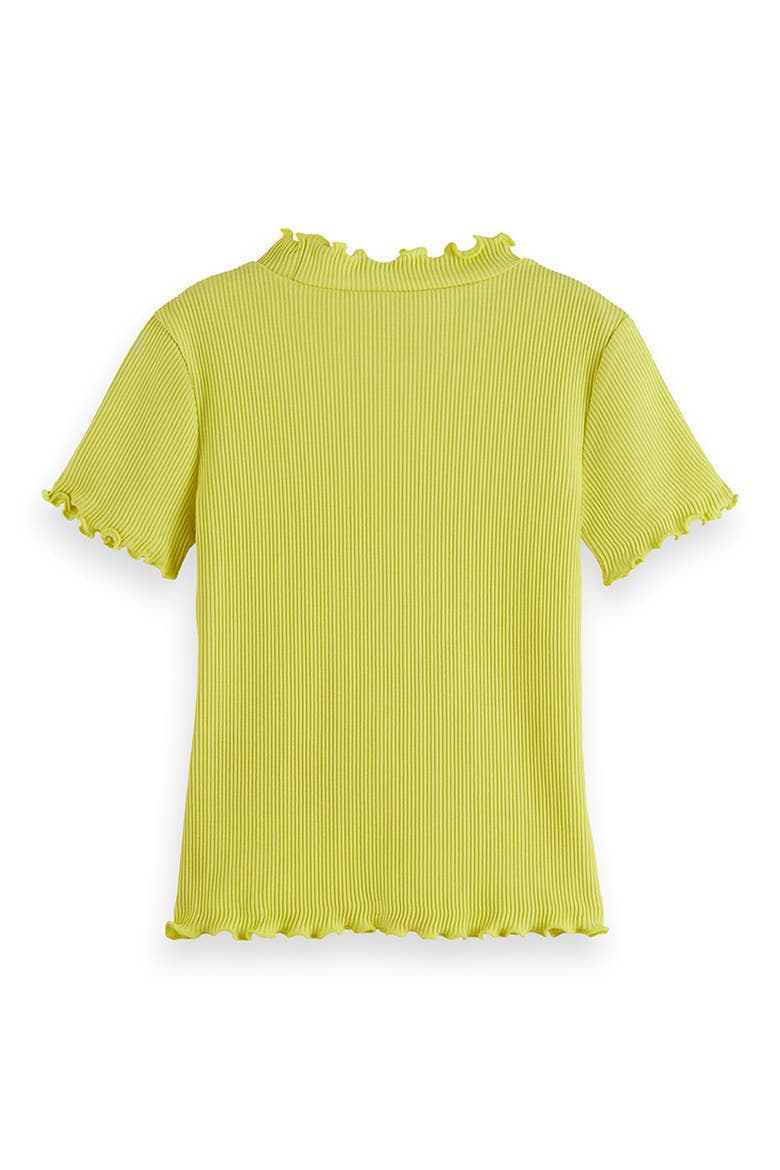 Kids' Cotton Mock Neck T-Shirt, Alternate, color, LIMEADE