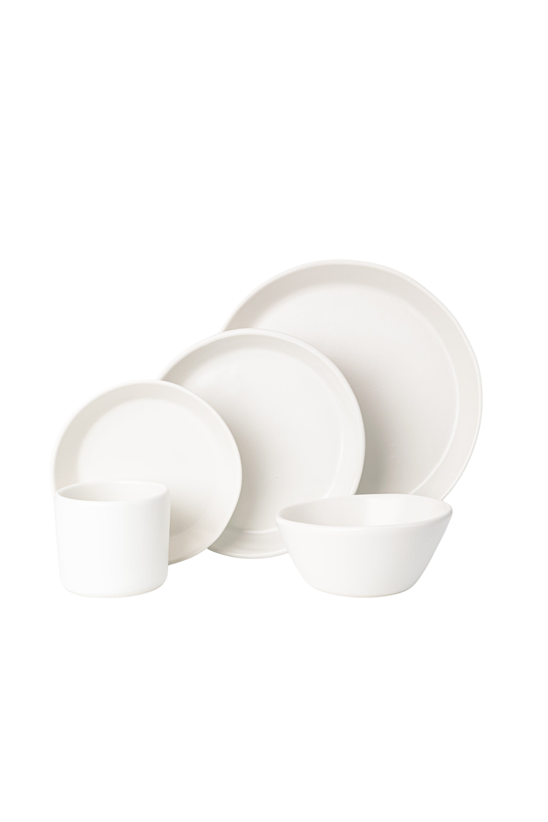 Skali Coupe Dinnerware Set, Main, color, Matte White 5 Piece