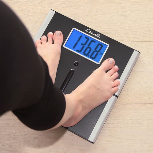 Escali Ultra Slim Easy Read Body Scale In Black