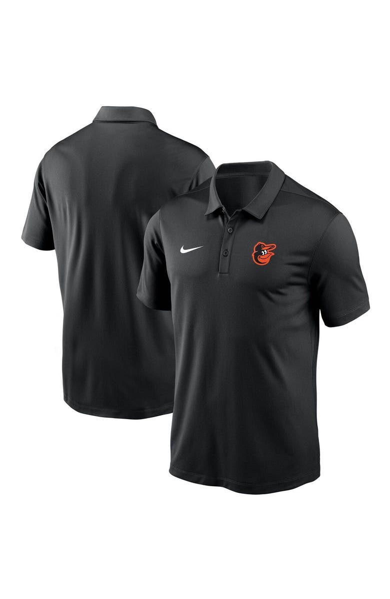 Nike Men's Nike Black Baltimore Orioles Team Logo Franchise Performance Polo, Main, color,