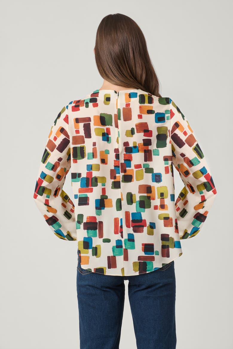 Brushstroke Print Paxton Top, Alternate, color, Multi