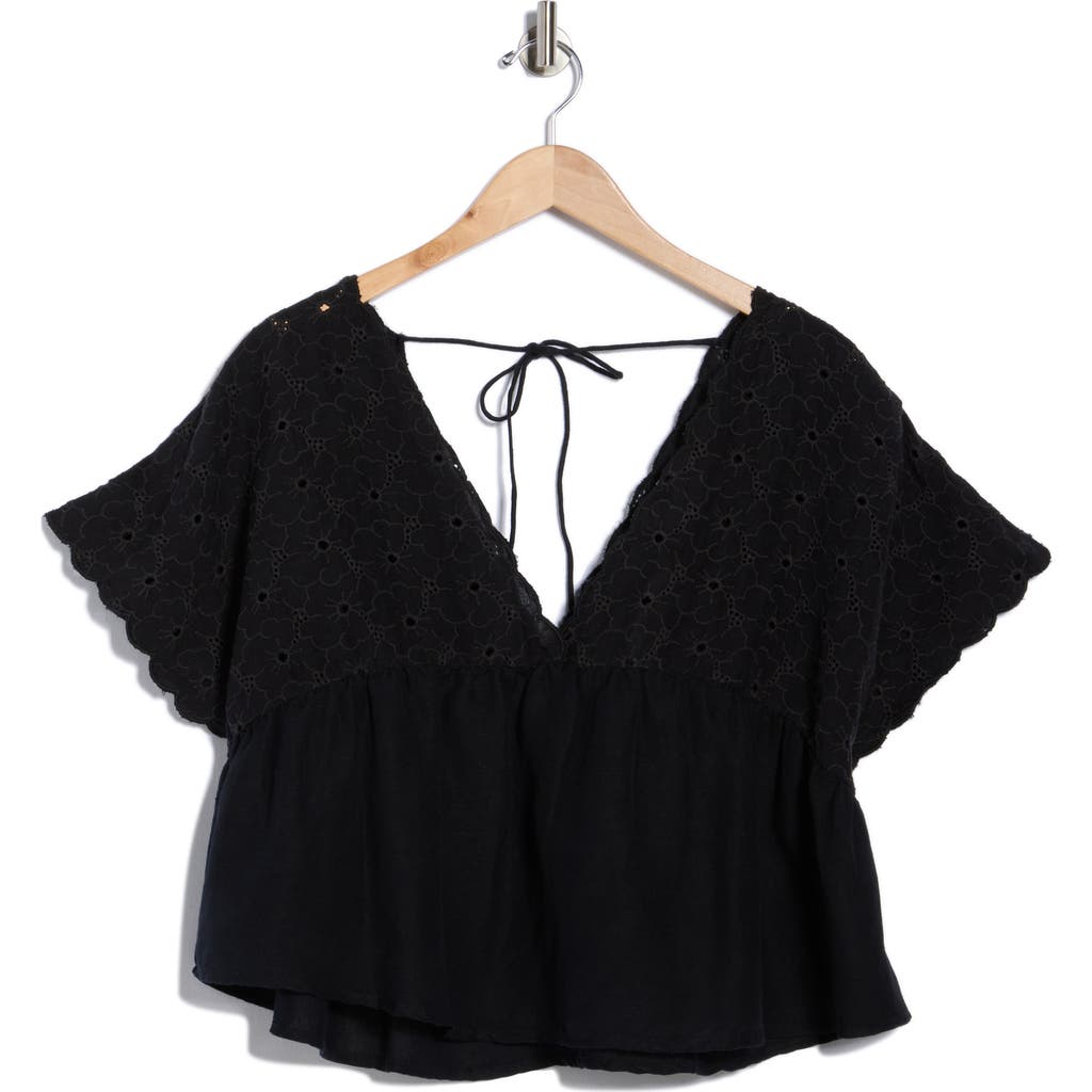 Amuse Society Lover's Lane Woven Top In Black