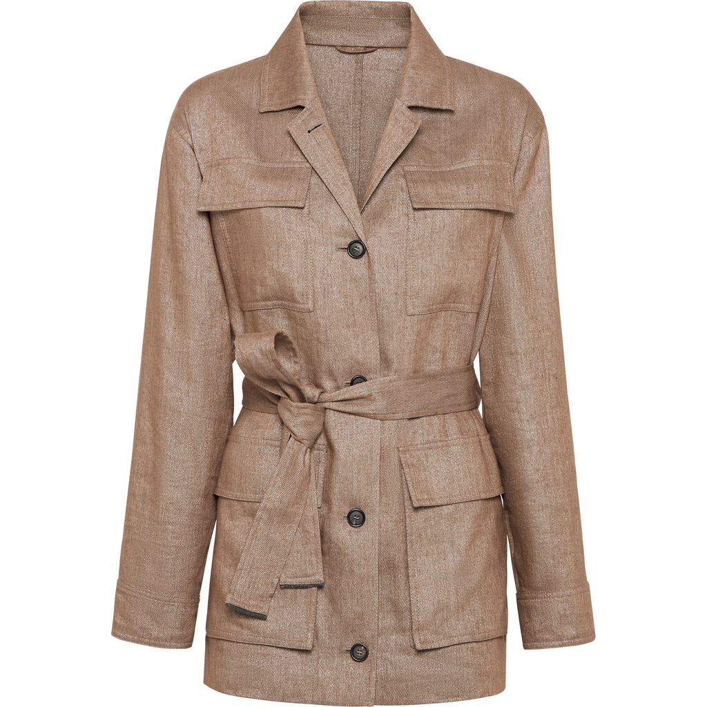 Brunello Cucinelli Sparkling Twill Safari Jacket