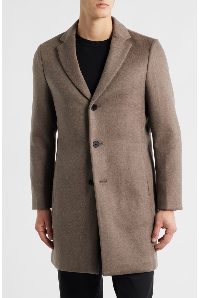 Gable Wool Blend Overcoat, Alternate, color, MOUSE MELANGE