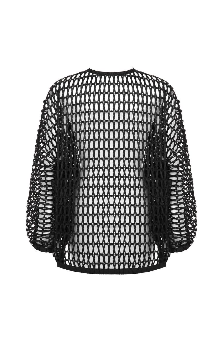 Nocturne Trimmed Mesh Jacket, Alternate, color, 