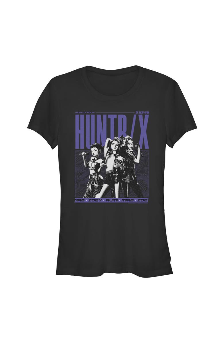 KPop Demon Hunters Junior's KPop Demon Hunters Huntrix World Tour  Graphic T-Shirt, Main, color, Black