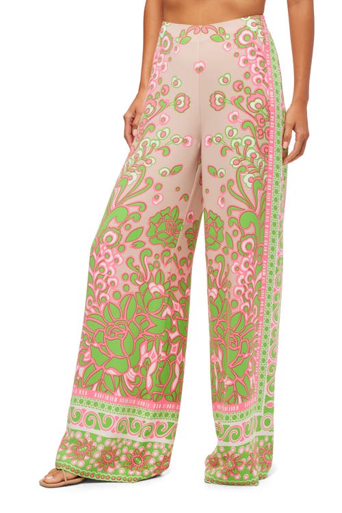 Shop Trina Turk Printed Wide Leg Federer Pant In Multi