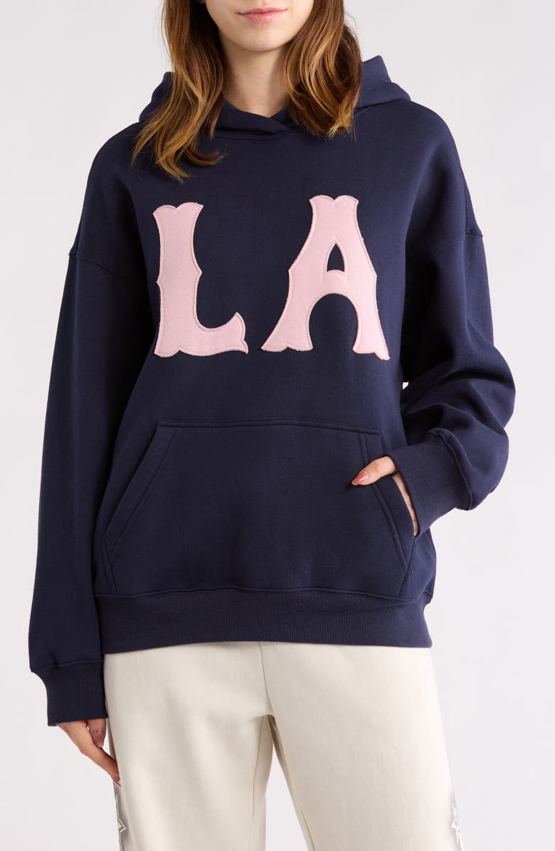 PacSun LA Cotton Blend Hoodie, Main, color, Navy