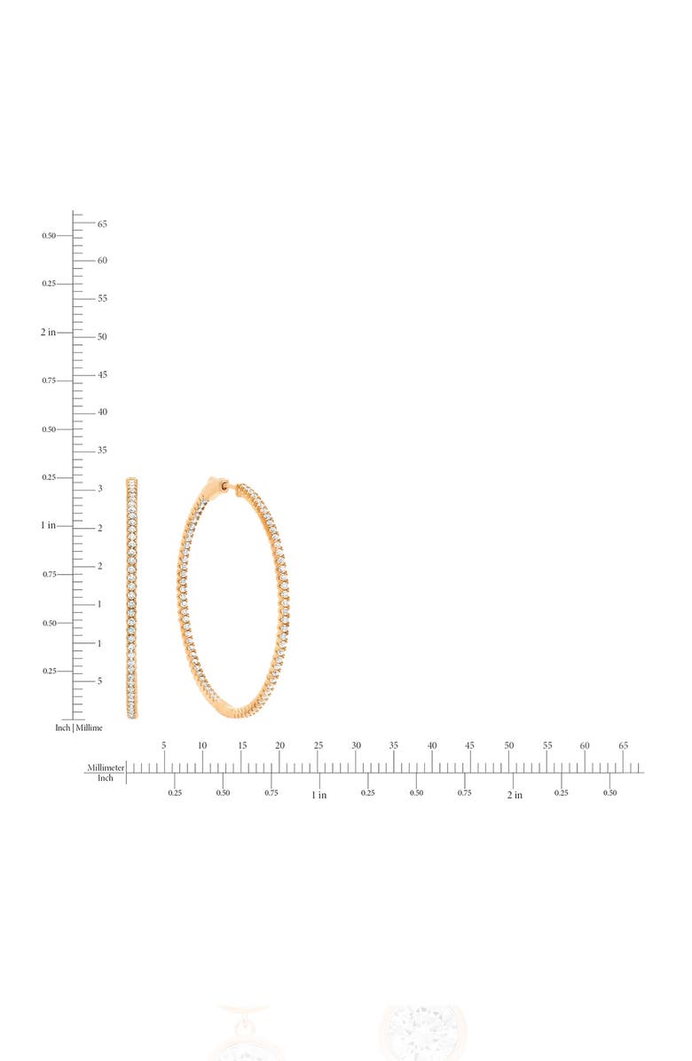 Crislu Small Pavé Cubic Zirconia Inside Out Hoop Earrings, Alternate, color,