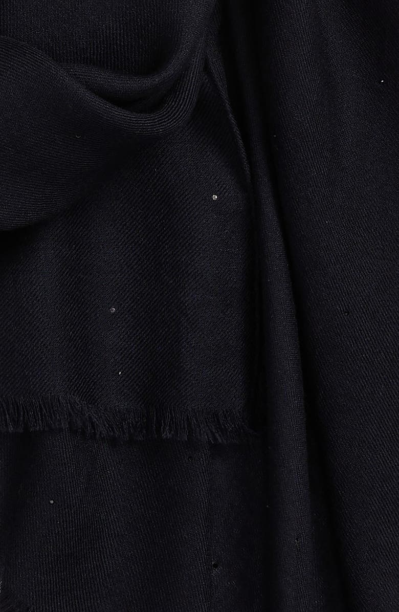 Akris Crystal Embellished Cashmere & Silk Scarf, Alternate, color, 279 Navy