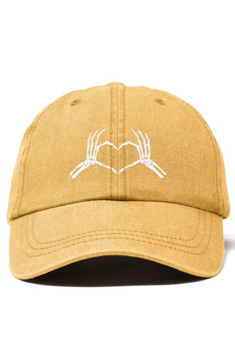 Skeleton Heart Embroidered Dad Hat