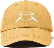 Dalix Skeleton Heart Embroidered Dad Hat