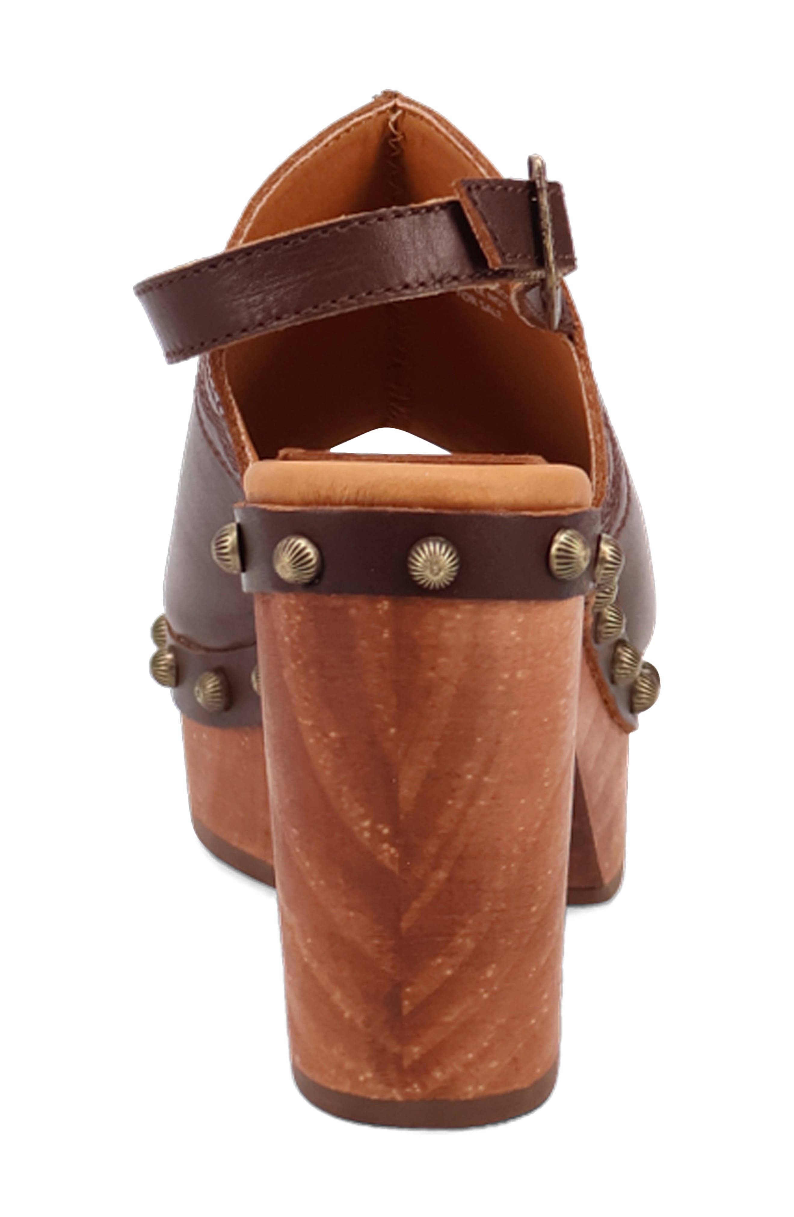 Dingo Clover Slingback Platform Sandal, Alternate, color, Brown