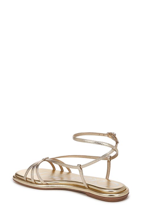 Circus Ny By Sam Edelman Olana Strappy Flat Sandals In Gold Leaf