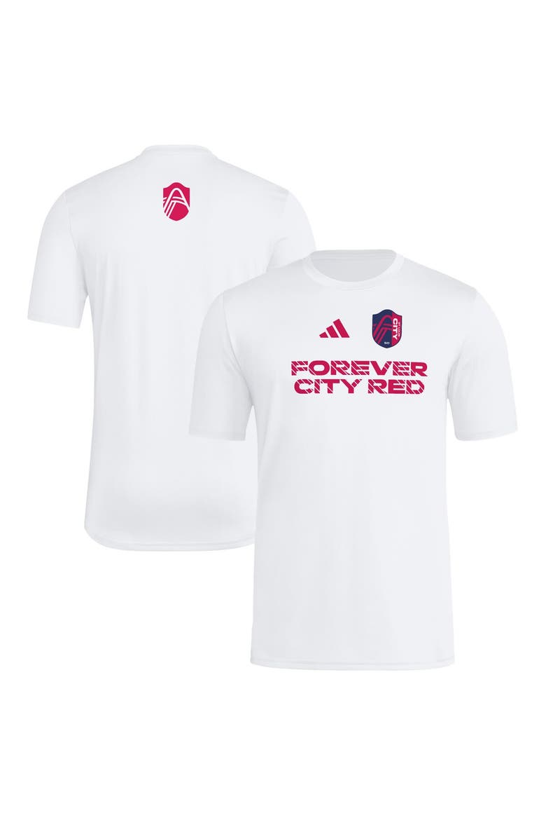 Men's adidas  White St. Louis City SC 2025 Jersey Hook AEROREADY T-Shirt, Main, color, White