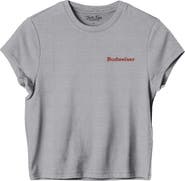 Junk Food Budweiser Graphic Cropped T-shirt