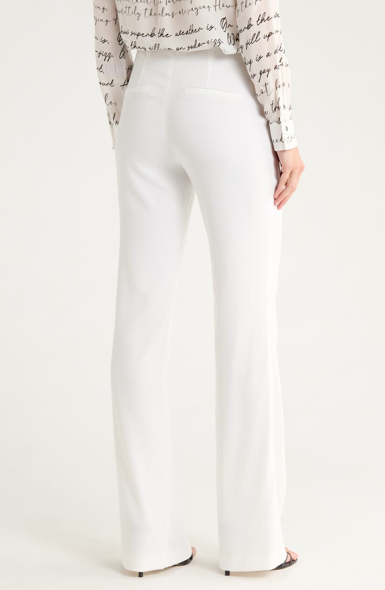 Alice + Olivia Teeny Low Rise Fit & Flare Bootcut Pants, Alternate, color, White