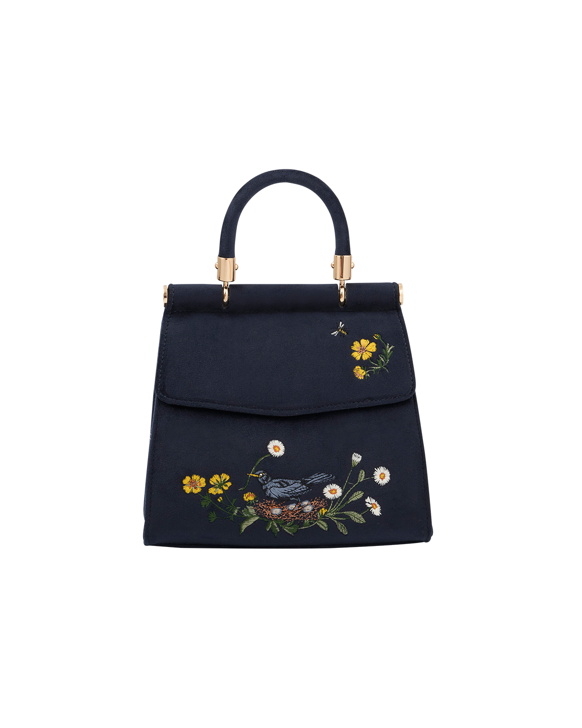 Fable England Blackbird Mini Top Handle Bag, Main, color, Navy