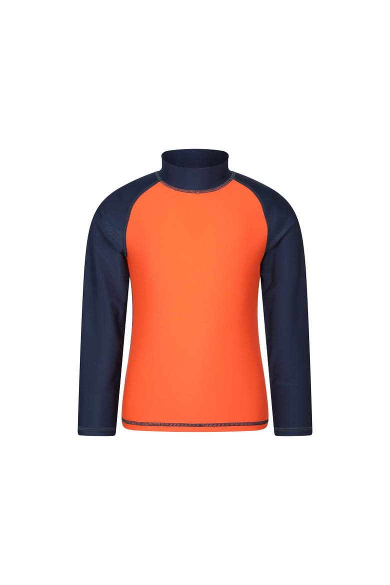 Childrens/Kids Long-Sleeved Rash Top, Main, color, Orange