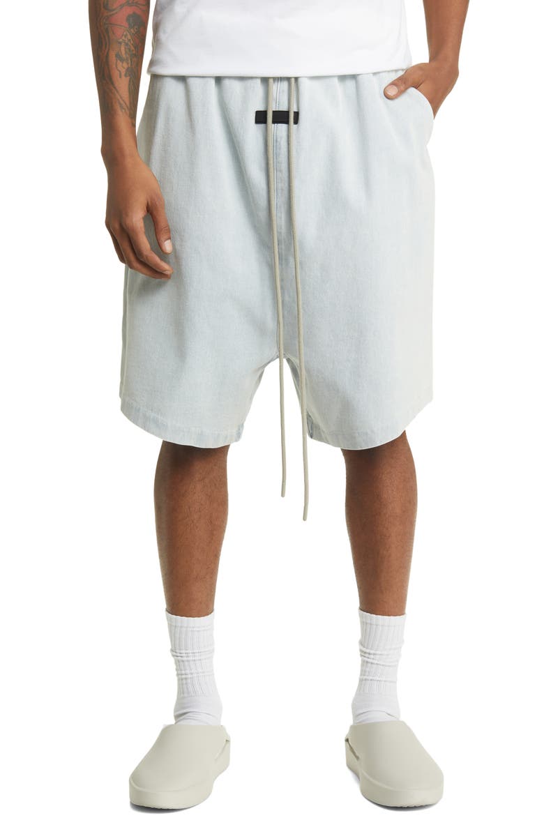 Fear of God Essentials Relaxed Cotton Denim Shorts, Main, color,