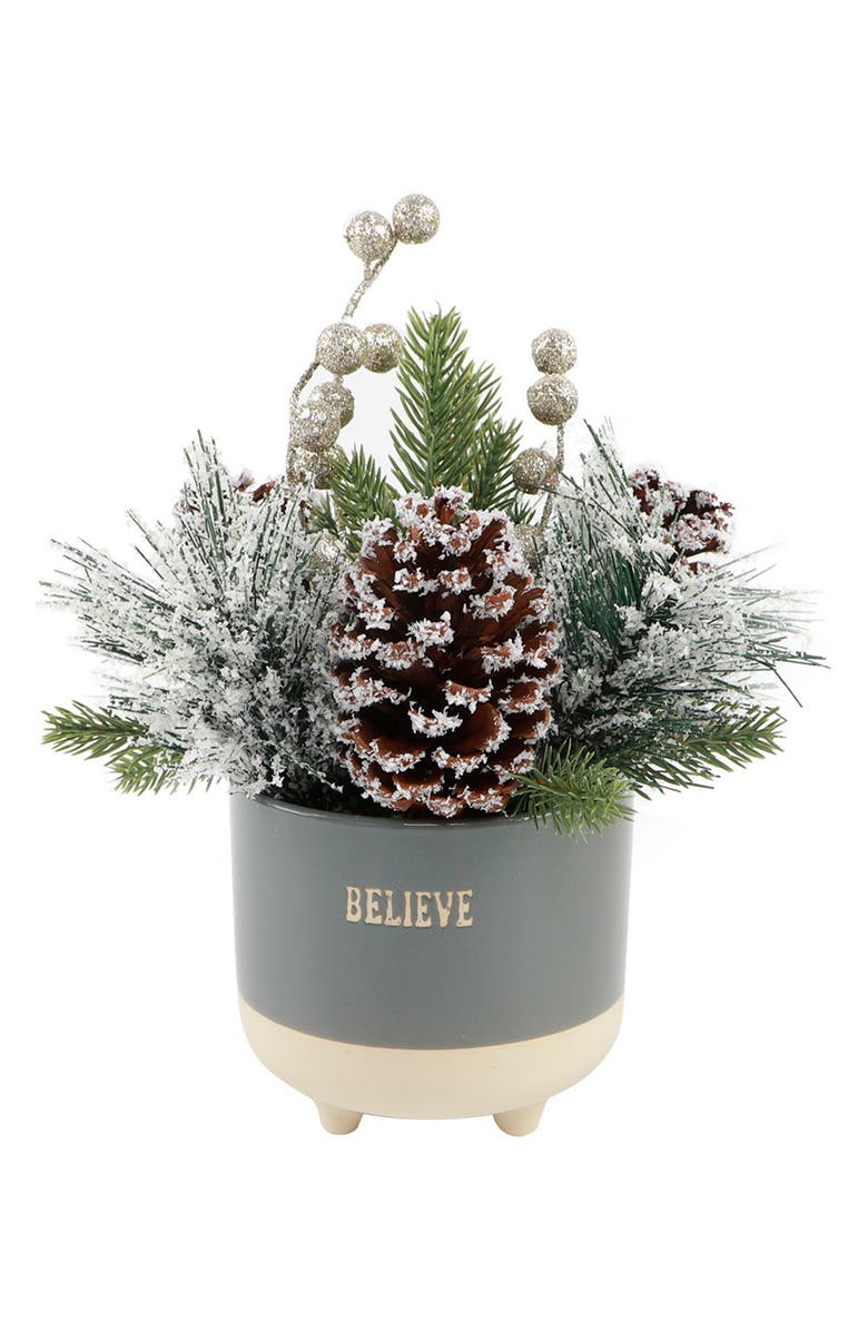FLORA BUNDA Christmas Mix In Believe Decor, Main, color, Grey