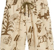OAS Poplan Porto Linen Drawstring Shorts