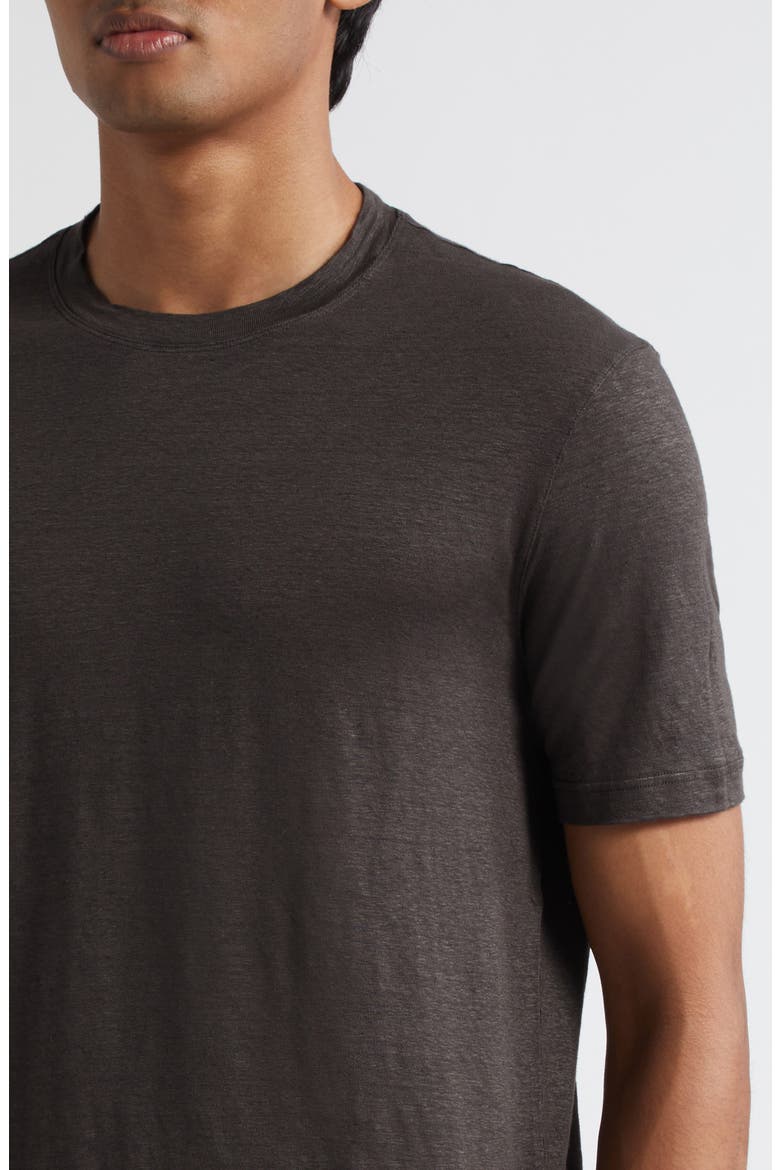 Linen Stretch Jersey T-Shirt, Alternate, color, BROWN