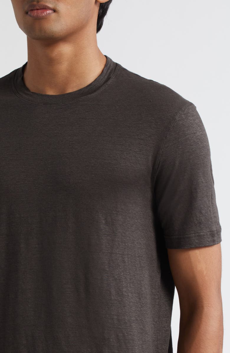 Thom Sweeney Linen Stretch Jersey T-Shirt, Alternate, color, Brown