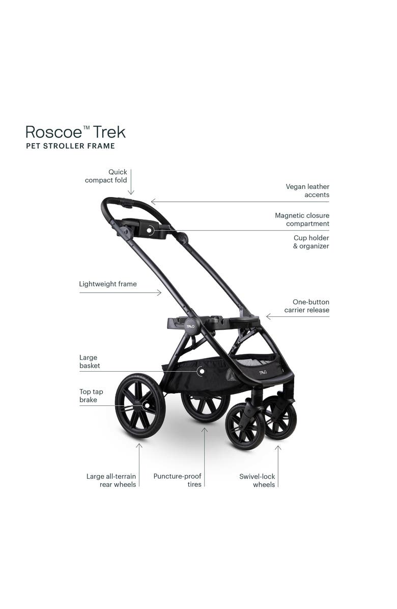 tavo Roscoe<sup>™</sup> Trek All-Terrain Stroller for Maeve<sup>™</sup> Pet Car Seat, Alternate, color, Chocolate