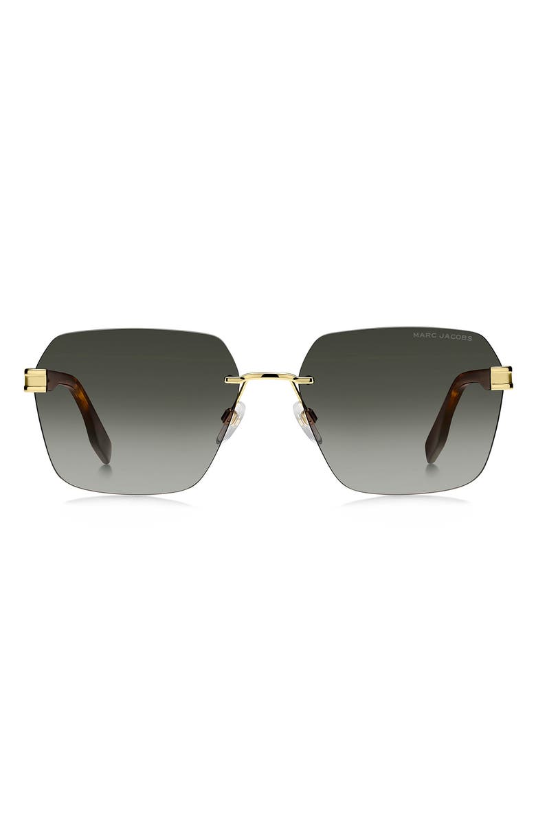 Marc Jacobs 61mm Gradient Rectangular Sunglasses, Main, color,